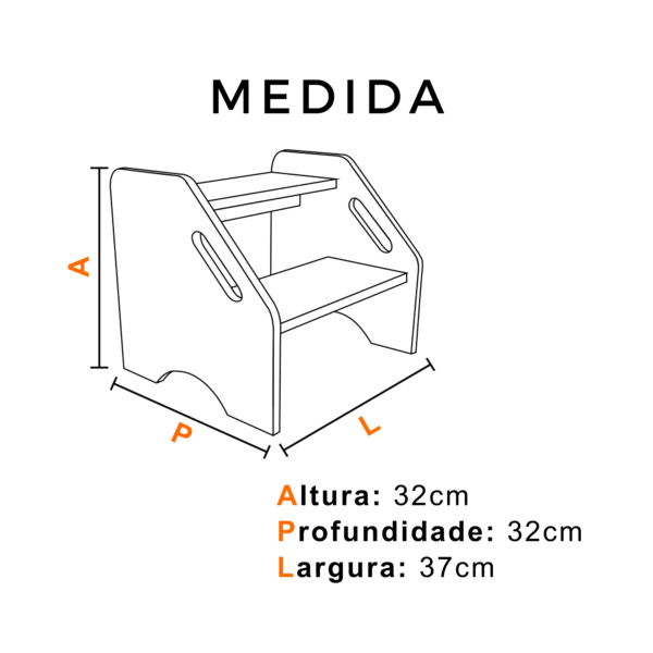 Escada Escadinha 2 dois Degraus Maca Estática - Image 3