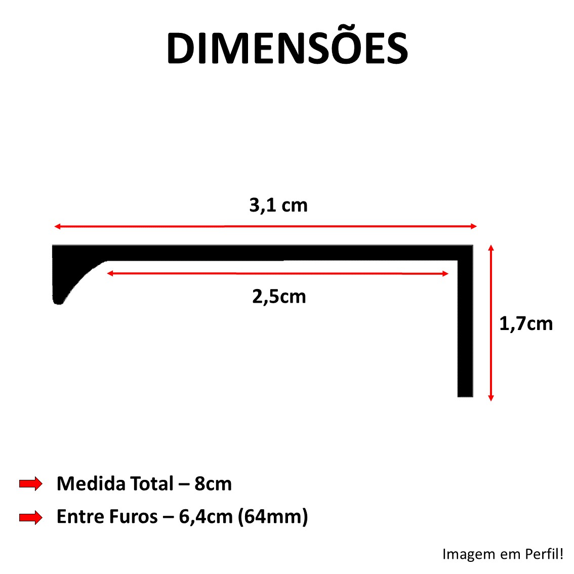 Puxador Slim Quadrado Para Móveis Armários Gavetas 128mm - Imagem 2