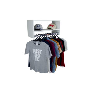 Cabideiro De Parede Arara Para Lojas Closet Com Nicho 80cm