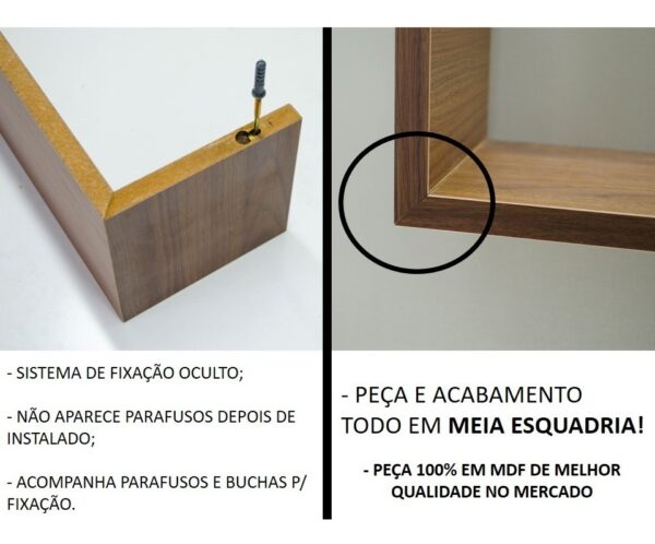 Prateleira decorativa em U com apoio em MDF - Image 8