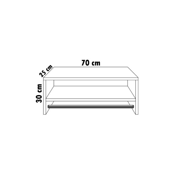 Cabideiro De Parede Arara Para Lojas Closet Com Nicho 70cm - Image 5