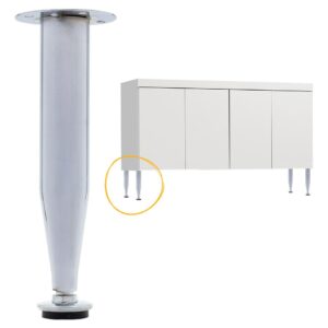 Pé Cônico Para Sofá e Cama Com Regulagem Metálico 15cm