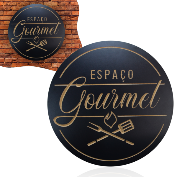 Placa Espaço Gourmet Quadro Decorativo Área Gourmet