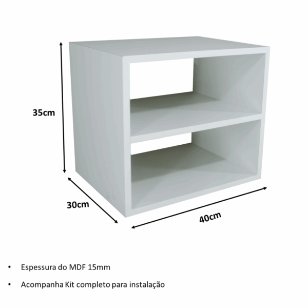 Mesa de Cabeceira Suspensa com Nicho - Imagem 2