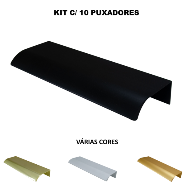 Kit 5 Puxador Slim de Porta Gaveta Armário Móveis 96mm - Image 3